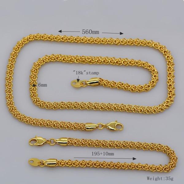 Korean Fishbone chain New Trendy Suitable for men and women Jewelry 18K Real Gold Plated