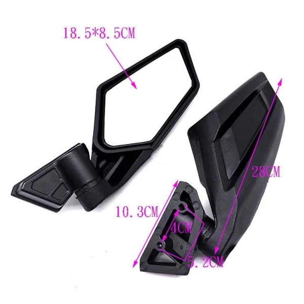 UTV Polaris RZR Can Am Maverick X3 Side Rear View Mirrors Set for Replacement/Repair