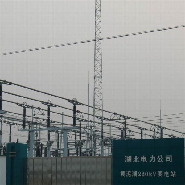 Hot Dip Galvanized / Painting Substation Steel Structures For Transmission Line Project