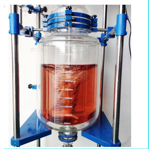 316L Evaporator Chemical Glass Reactor with High Borosilicate Glass and PLC Motor Pump