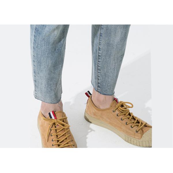 28-36 Lignt Blue Jeans Men'S Denim Pants With Rips Slim Fit Cotton Fabric