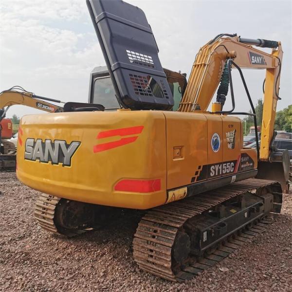 Bomba Hidráulica SANY 155 Pequena Escavação Usada 15000 KG Máquina de segunda mão