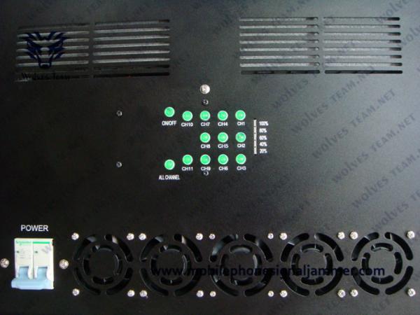 Portable Outdoor IP65 All Mobile phone Signal Jammer Backup battery  and active smart cooling system