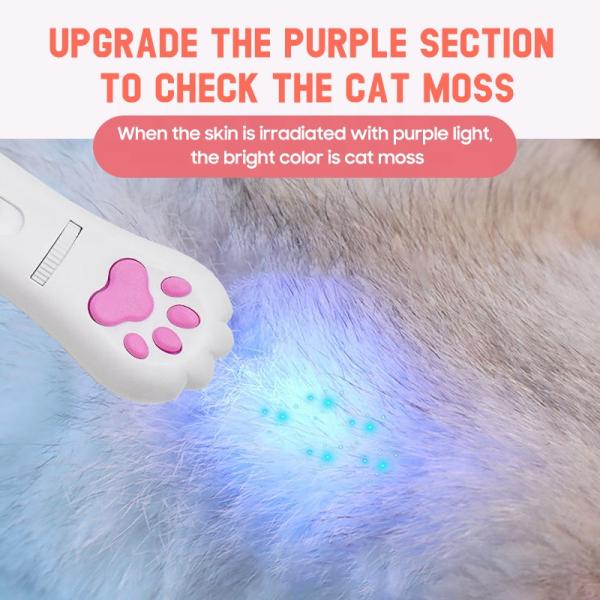 Sustainable ABS Cat Laser Toy White USB Charging Laser Pointer Cat Toy