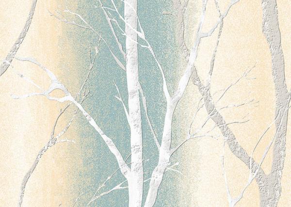 Tree Printing Room Decoration Contemporary Striped Wallpaper With PVC Material