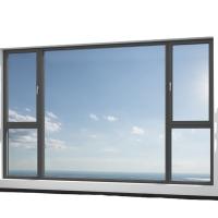 Fenêtres en verre soudé en aluminium sans soudure avec une vitre thermique de 80 mm de large