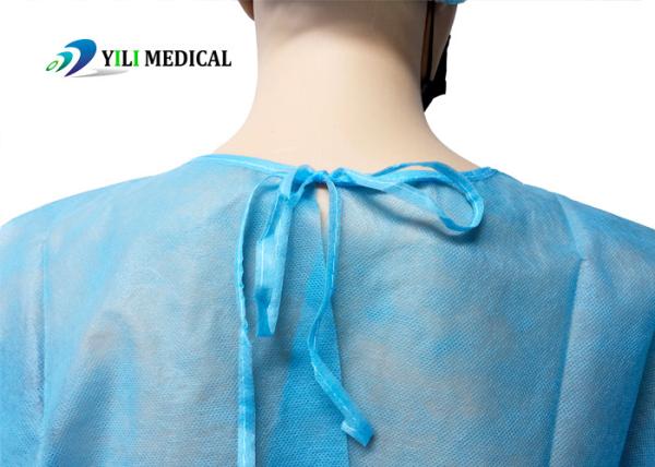 Harmless Durable Non Woven Disposable Gowns Elastic for Hospital
