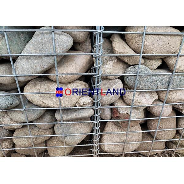 Galvanized Steel Welded 200cm Gabion Basket Bench With Pine Wood Boards