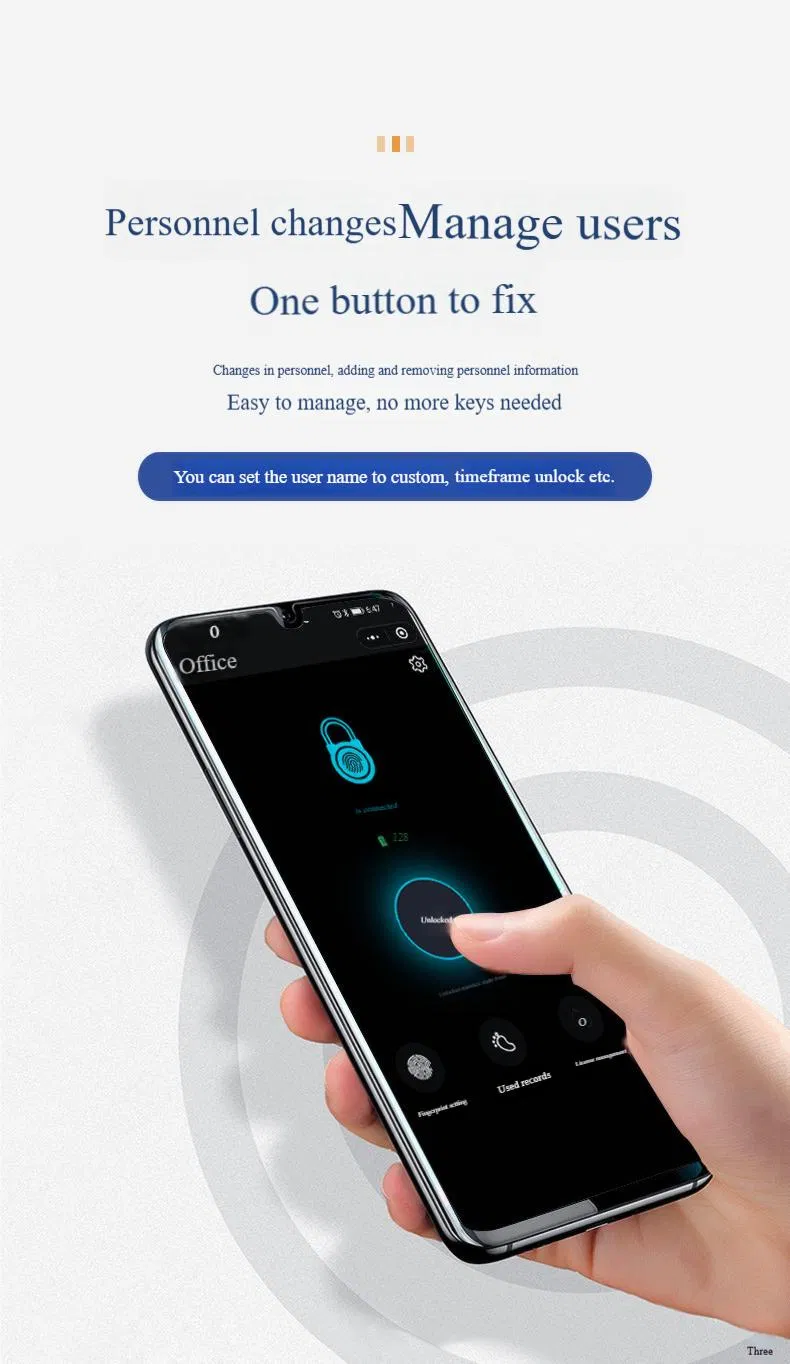 Outdoor Waterproof Bluetooth Fingerprint Padlock Cabinet Smart Remote Control Warehouse