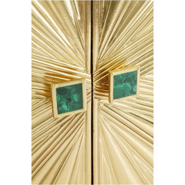 Low Wooden Mirrored Living Room Sideboard TV Stand