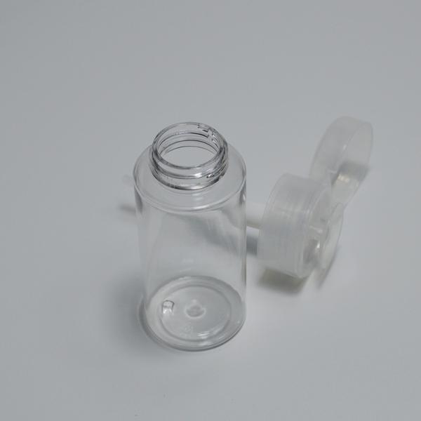 100ml PET Collar Customized Press Push Down Dispenser Bottle for Make Up Remover