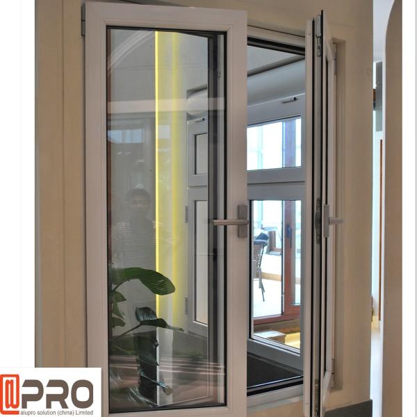 Black Aluminium Double Glazed Window Vertical Bridge casement sliding window casement aluminium window