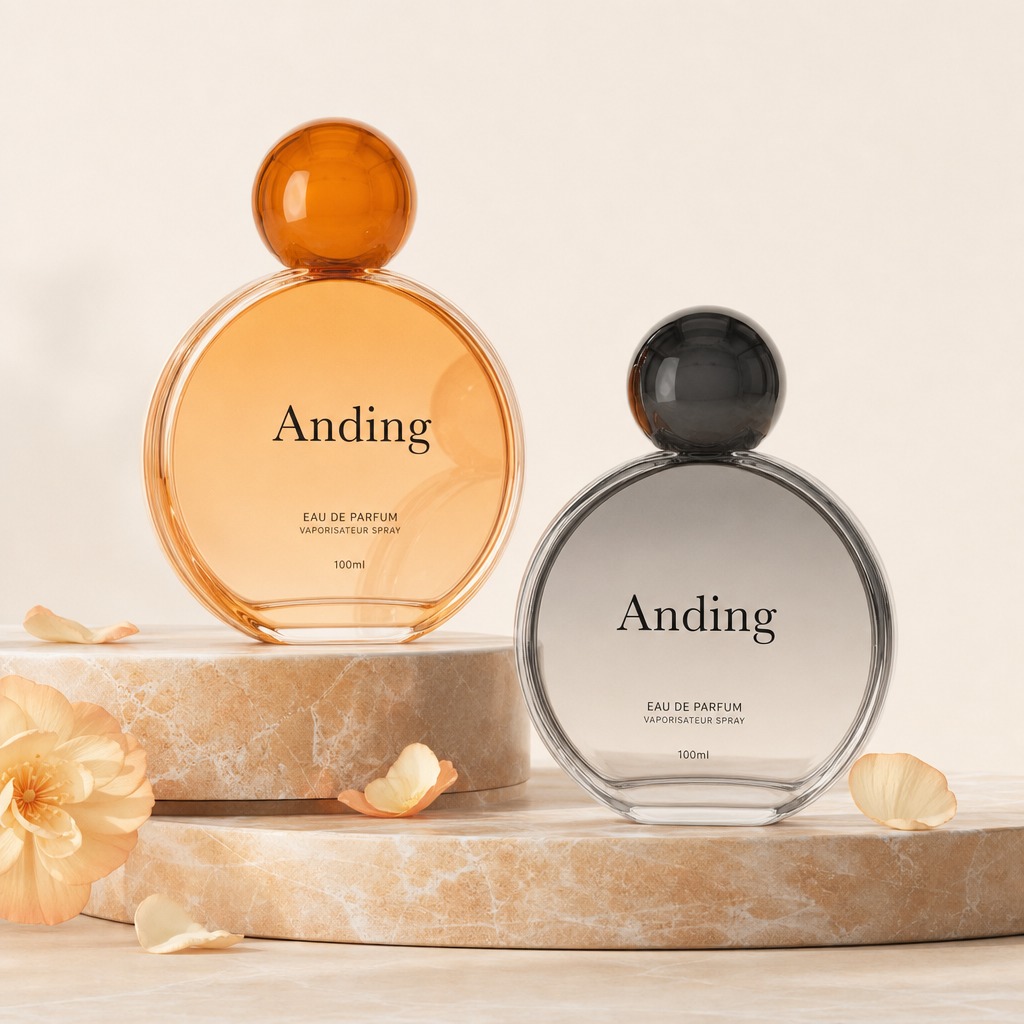 100ml Glass Perfume Bottles Round Empty Ball Cap Spray Crimp Neck