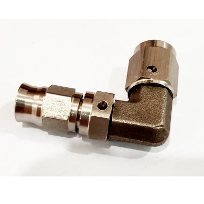 Aço inoxidável 45 graus -3 AN macho para diâmetro do orifício do olho do banjo 10,2 mm Encaixe do banjo do freio para linha de mangueira de freio AN3 PTFE