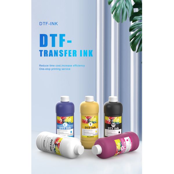 Fcolor High Quality Wholesale CMYK White Color 1000ML DTF Pigment Ink for Digital T-Shirt Transfer Printing