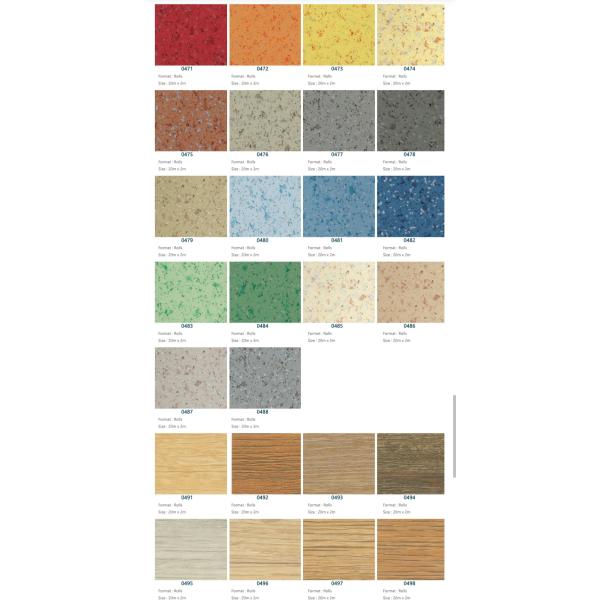 5 capas de revestimiento de piso de PVC de vinilo