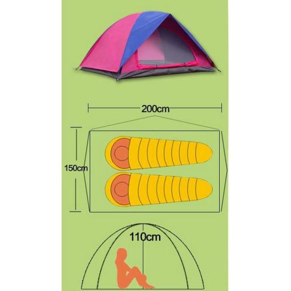 Non - Toxic Anti - UV 2 Room Camping Tent With Environmental Protection Materials
