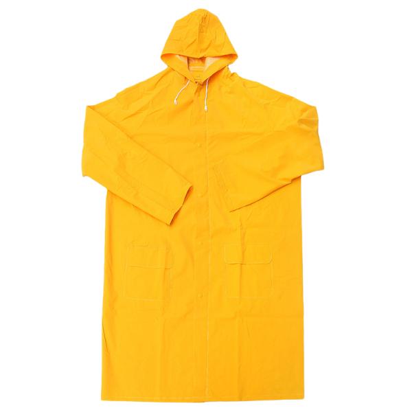 OXFORD CLOTH Custom Waterproof Thick Heavy Duty PVC Polyester Adult Yellow Raincoat