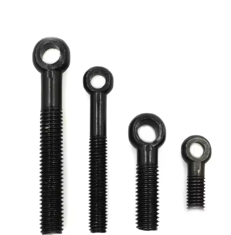 Carbon Steel Grade 4.8 8.8 10.9 12.9 Black Oxide Full Thread Eye Bolt DIN444