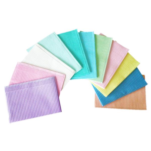 Dental Equipments Colorful 3 ply Waterproof Disposable Dental Bibs for Dentist
