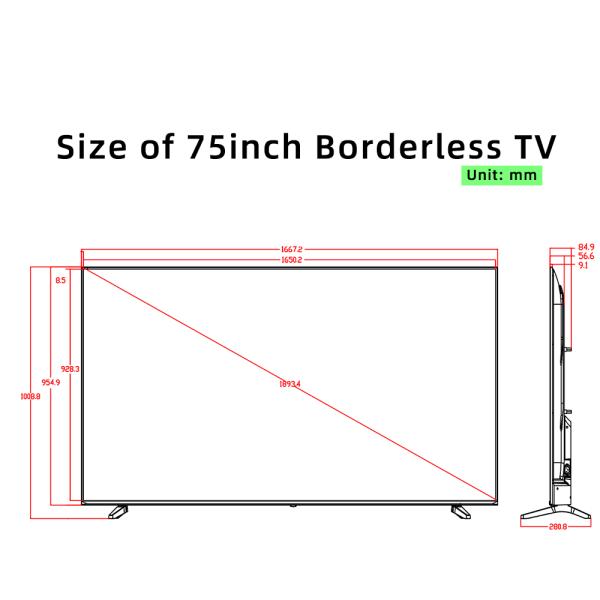 75 Commercial Smart TV for Business Environments Ultra Slim Bezel Design Customizable Solutions
