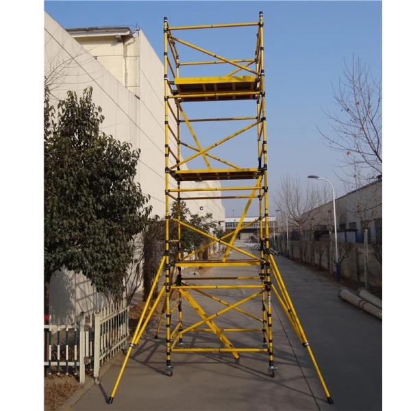 Scafold / Ladder Frame Aluminium Scaffolding Ladder Mobile