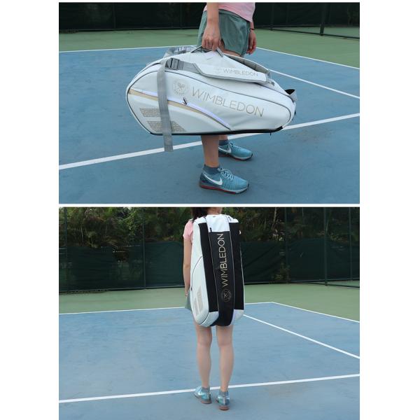 Подгонянные рюкзаки спорт ограниченного тиража Уимблдона для 6 ракеток тенниса