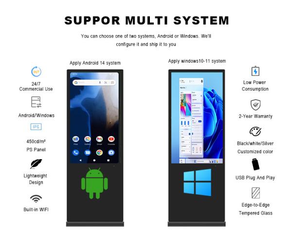 Qtenboard 2K 4K USB CMSコンプライアンス&プライバシー 高インタラクティビティ アクセシビリティ スタンディングバンク デジタルサイネージ
