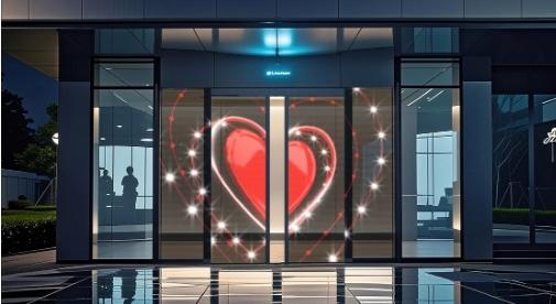 Indoor LED Transparent Film Screen Display Glass Advertising Transparent LED Screen Display