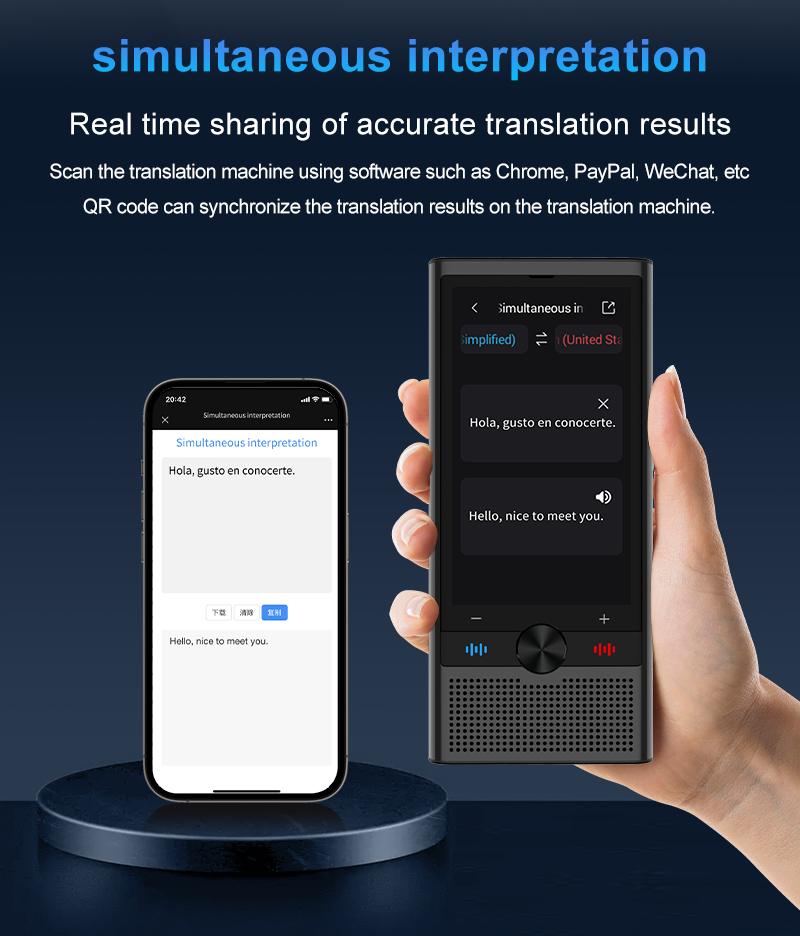 Smart AI Translator Device Portable Translation Machine Support Voice Text Scan Translation