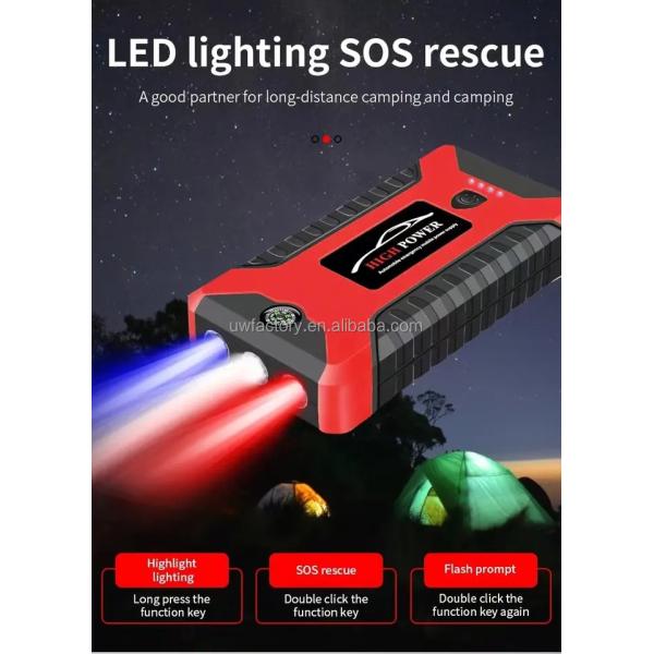 Nominal Voltage 7.68kwh/10.24kwh/12.8kwh/15.36kwh 20000mA Car Jump Starter 600A Portable Car Charger Booster Power Bank
