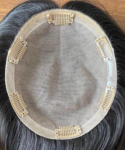 Des perruques professionnelles pour hommes en mono fin, des cheveux humains, des touffes avec méthode de fixation