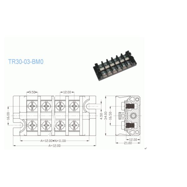 Сильнотоковый терминальный тангаж 12.00mm 600V 30A разъема все полюсы доступные