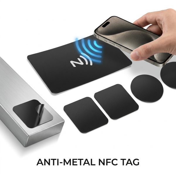 Anti-Metal NFC Tag Sticker Custom Print Waterproof 13.56MHz RFID Label Rewritable Smart Tag For Metal Surface Asset Tracking