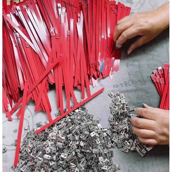 Ball Self Locked PVC Coated Stainless Steel Cable Ties 12mm