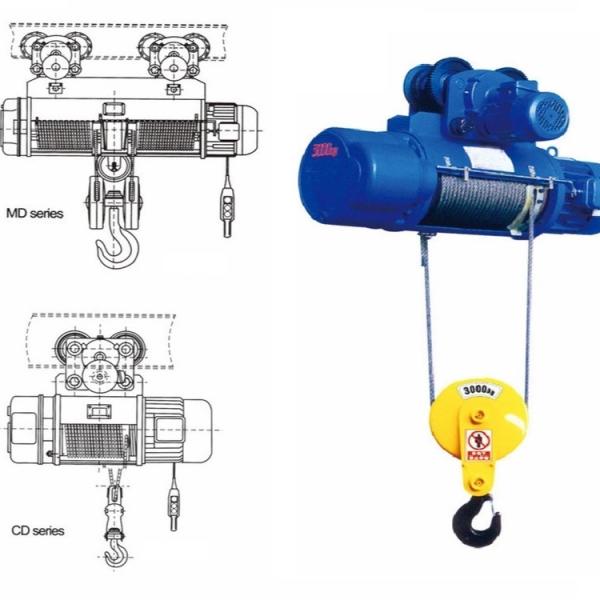 ODM 1000kg 500kg Electric Chain Hoist Cd / Md Model