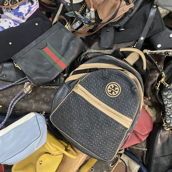 Second Hand PU Shoulder Bags Ukay Leather Women's Used Designer Handbags