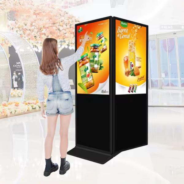 AD/Windows/Android Solution LCD Floor Stand Commercial Advertising Video Player for Indoor Digital Signage and Display