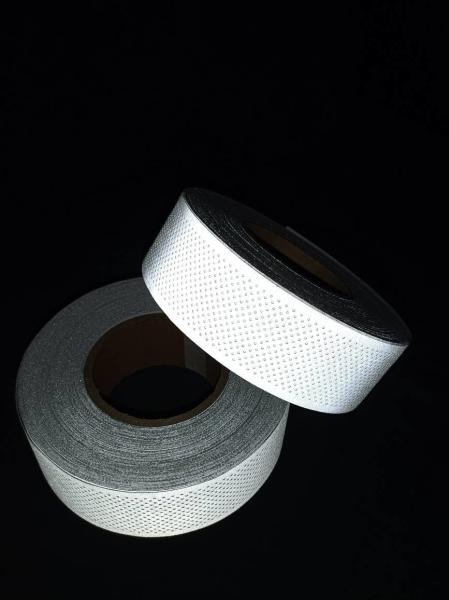 Perforated Reflective Fabric High Visibility Silver Safety Reflective Tape For Clothing