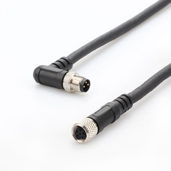 Industrial Connector M8 Injection Molded Circular Waterproof Connector Male Female 6 Pin