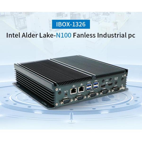 Сертифицированный IBOX-1326 Quad Core N100 Industrial Mini PC с 2*Intel I211 AT LAN