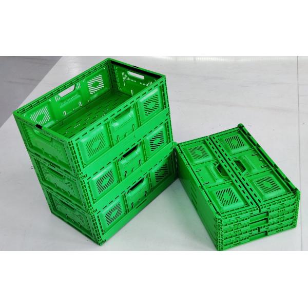 600*400mm 40L Collapsible Crate Plastic Foldable Container Mesh PP Stackable Storage