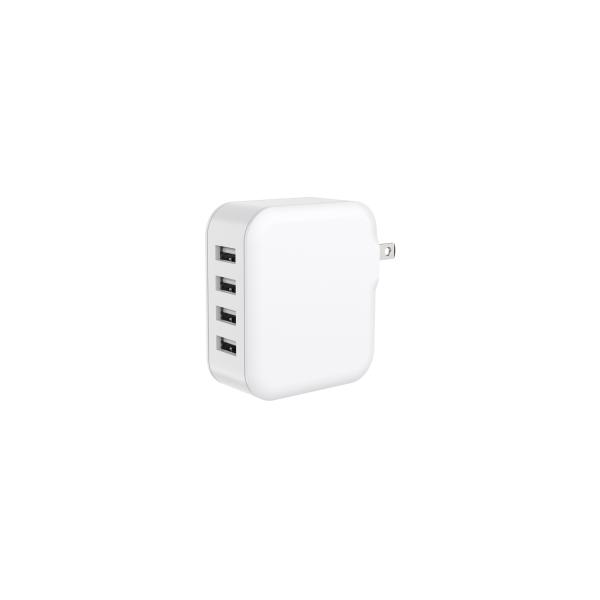 PC 94 V0 European USB Wall Charger , 75g 4 Port USB Wall Outlet