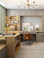 Ash Wood Corner Bedroom Bookshelf Wall Solid Wooden Upholstery