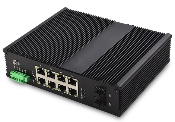 Порта PoE гигабита 8 переключателя POE локальных сетей Ip40 рельс Din SFP промышленного и 2 волокон оптически