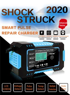 12V 24V AGM GEL Battery Intelligent Pulse Repair Charger Portable