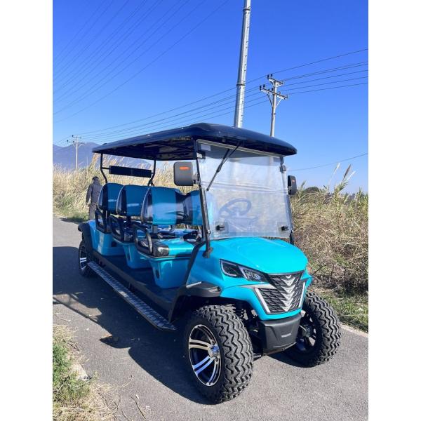 Модная электрическая тележка для гольфа для экскурсий на открытом воздухе на бездорожной местности с передним диском и задним барабанным тормозом