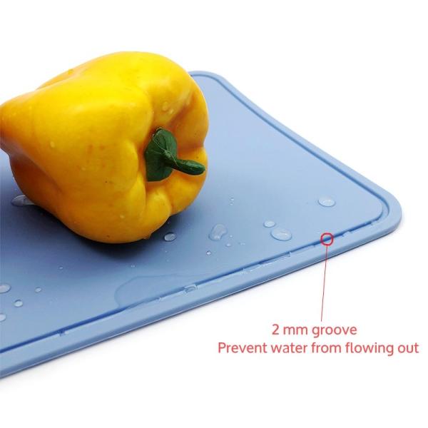 FDA Eco Friendly BPA Free Large Thick Antibacterial Hot Selling Kitchen Flexible Silicone Cutting Board Chopping Board Mat