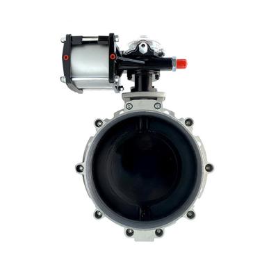 Flange Connection Aluminum Butterfly Valves DN250 Pneumatic For Cement Silo
