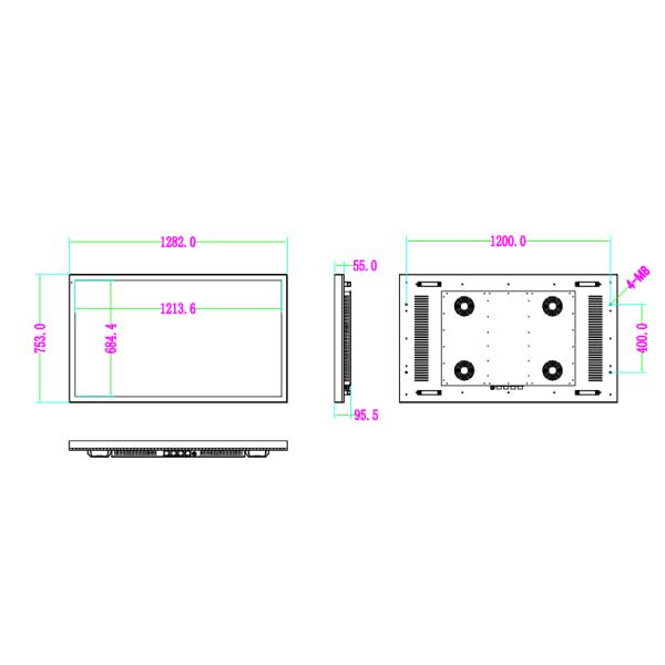 ТВ Signage 55inch на открытом воздухе Lcd цифров для дела погодостойкого 3000nits